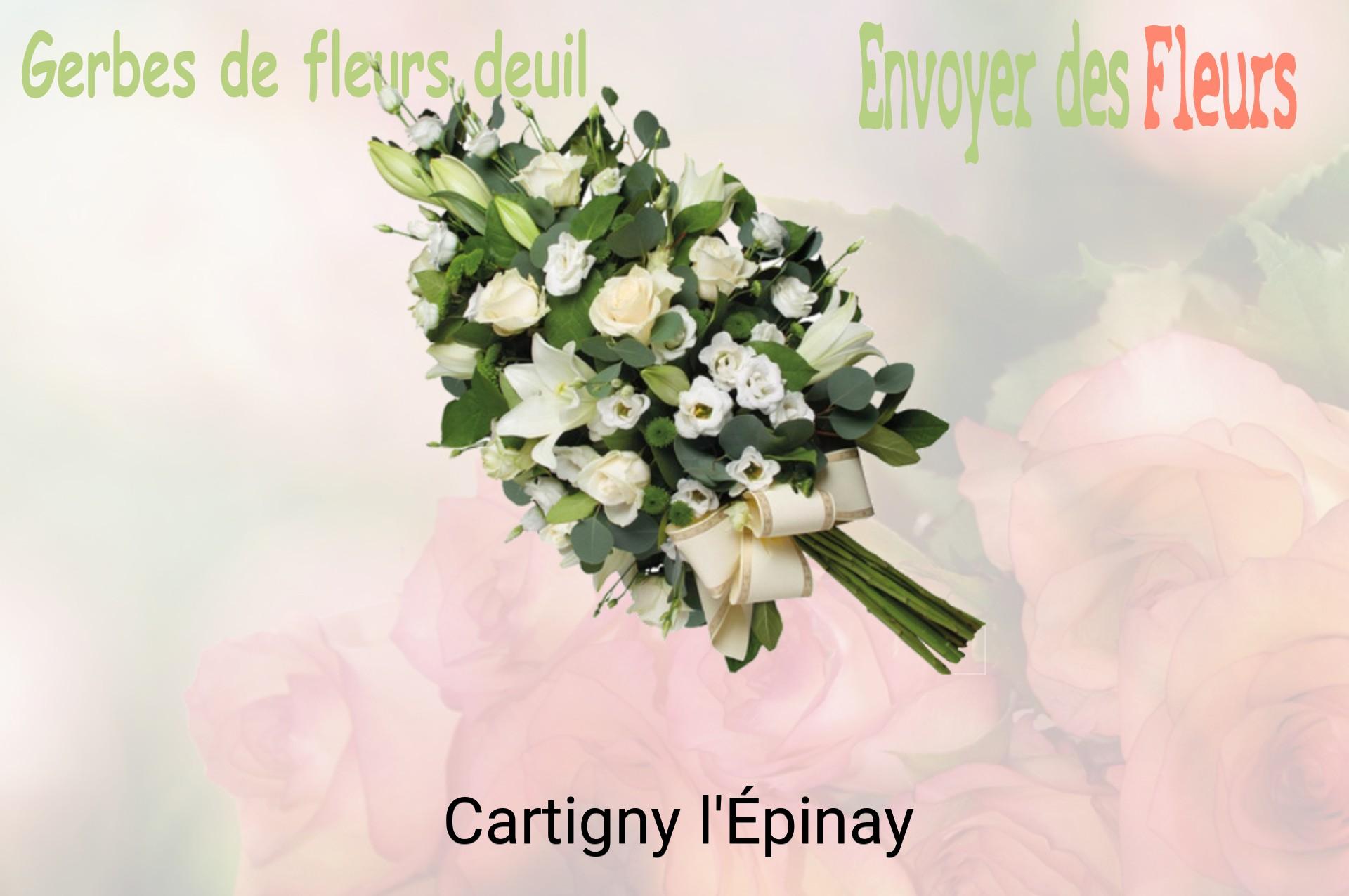 Gerbe de fleurs de deuil livrée à Cartigny-l'Épinay